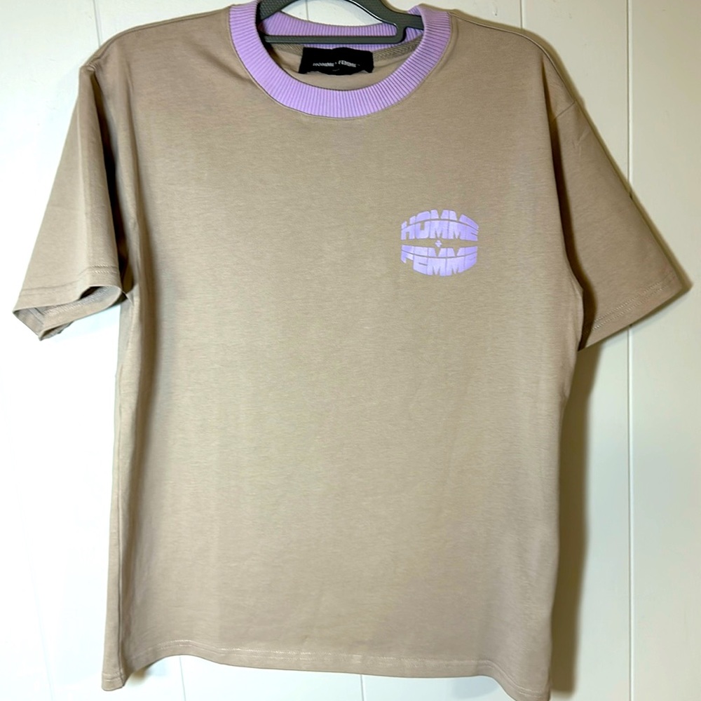 Gray Purple NWOT Men’s Tee Homme + Femme $120 MSRP